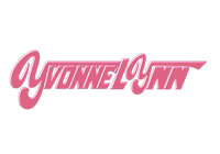 a pink logo with the word yonnellynn on it